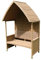 Garden Arbour with Integral Garden Bench (Natural)