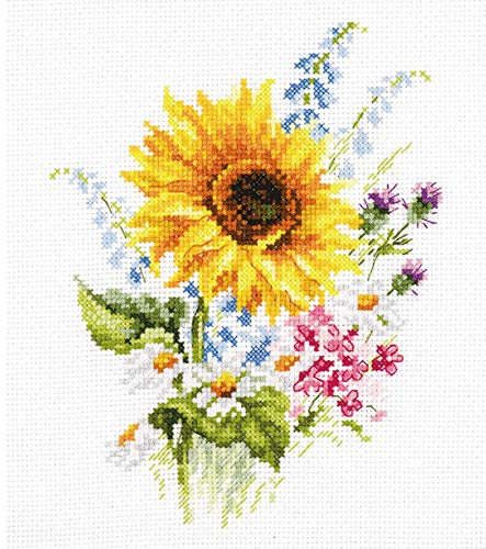 Alisa - Kit punto croce bouquet con girasole art. 2-49