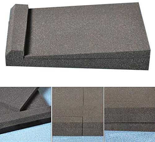 Studio Monitor Isolation Pads für 12,7 - 15,2 cm (5 - 6 Zoll) Monitore, 2 Stück aus hochdichtem Akustikschaumstoff, passend für die meisten Lautsprecherständer, Bücherregale und Desktops