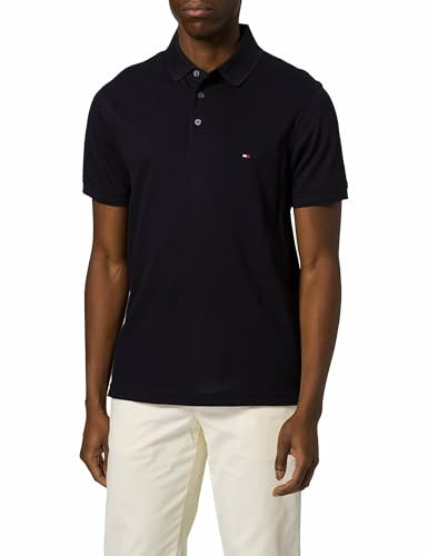 Tommy Hilfiger Herren Poloshirt Kurzarm 1985 Slim Fit, Blau (Desert Sky), XS