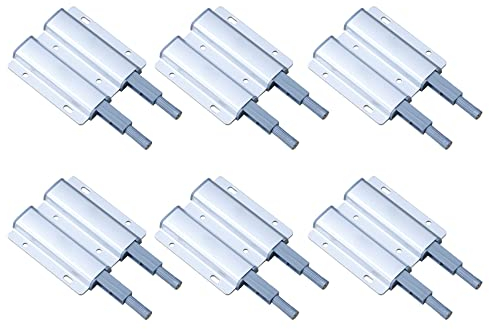 LOOTICH Doppelversion Push to Open Möbel-Schnäpper Schrank Federschnäpper Schubladen Druckverschluß Türschnapper im Möbelbau Stahl Verbesserte Türöffner mit magnetischer Zuhaltung 6 Stück