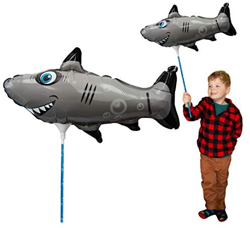 Ballooniacs - Haifisch luftgefüllt Tierballon von Deluxebase. Eine farbenfrohe und wiederverwendbare aufblasbare Geburtstagsfeier Dekoration für Kinder