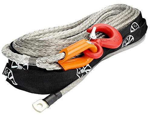 Liros Offroad Windenseil Dyneema 10mm 30m Bruchlast 2,5t für 4,3t Winde Seilwinde mit Schutzschlauch