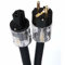 Monosaudio HiFi Stromkabel 1M Kupfer Abschirmung High End Kaltgerätekabel φ17mm 2 polig OFC AC Audiophil Netzkabel mit EU Schuko+IEC C15 Buchsestecker für DVD/Verstärker/Decoder/Subwoofer/AMP