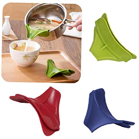 Case Cover Home Küche Anti-Spill-silikon Slip on Gießen Suppe Spout Trichter Für Töpfe Pfannen Schalen Gläser Gadget Werkzeug Zufällige Farbe