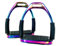 EXTREME Rainbow Gloss Fillis Sicherheitssteigbügel, flexibel, biegsam, für Reiter, S/Stahl mit Trittflächen, 10,2 cm und 12,1 cm