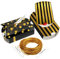 Belle Vous 50Stk Geschenkbox Klein Karton Box Set Gold & Schwarz mit Anhänger & Schnur - Vintage Verpackung für Geldgeschenke Punkte & Streifen – Party Geschenkbox Hochzeit, Geburtstag, Weihnachten
