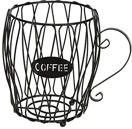 SOUJOY Porta cialde da caffè, supporto per tazza K, grande capacità, per caffè espresso, per bancone, caffè, capsule, per tazze K, nero