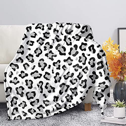 UOIMAG Fleecedecke mit Leopardenmuster, weiche Sofadecken, leichte Bettüberwurf, Decken für Damen und Herren (140 x 180 cm)