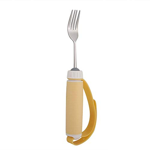 Forchetta per mangiare rotante, stoviglie rimovibili Utensile adattivo dal design flessibile con impugnatura antiscivolo per disabili e anziani