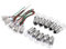 sourcing map E10 Lampenfassung, 2.5V Lampenfassung Drahtgewinde Schraubsockel mit E10 Birne, Vernickelt Kupfer 1 Set
