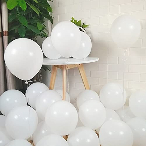 5 Zoll/100 Stück Luftballons Weiß,Weiss Kleine Latex Helium Ballons für Partys Deko