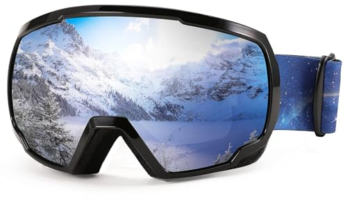 FEISEDY Skibrille Herren Damen Anti-Beschlag UV Schutz Schneebrille Snowboard Brille für Brillenträger Winter Sportbrille für Skifahren Fahrrad mit OTG Design B2960