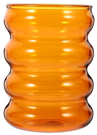 DOITOOL Jarra Reutilizable Hogar Resistente Calor Marrón Cristalería Vajilla Jugo Hielo Ondulación Decoración Beber Cóctel Bebidas Cocina Capuchino Entretenimiento Vino Bar Agua