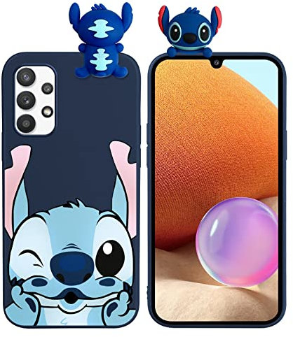 Omyzo Handyhülle Kompatibel mit iPhone X XS Hülle 5,8,Weich Silikon 3D Puppe Stitch Karikatur Muster Süßes Charakter Design,Fallschutz Stoßfest Schutzhülle für iPhone XS