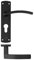 Stanza Toledo Door Handles Aluminum Modern Door Lever on Euro Lock Backplate, Matt Black (18cm x 4cm)