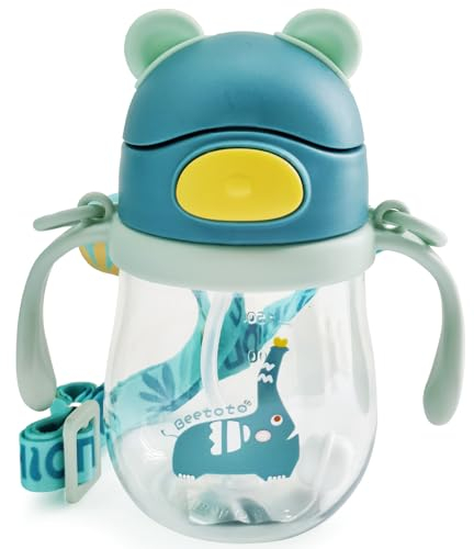 Alled Vaso con Boquilla para Niños y Bebés - Pajita Antiderrame Libre de BPA - Infantil con Contrapeso Antigoteo - Aprendizaje con Manejas y Acollador 250ml