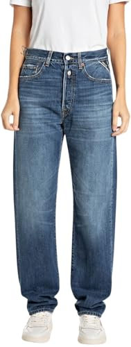 Replay Damen Jeans W9Z1 Straight-Fit, Blau (Dark Blue 007), 29W / 32L