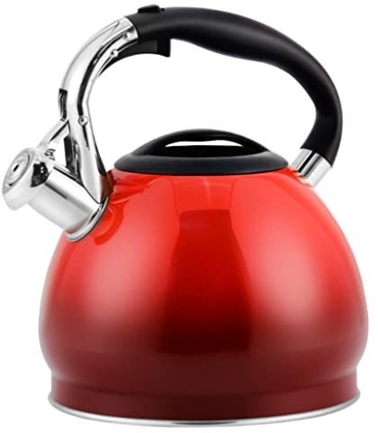 WLCBWYF Tetera con silbido para Estufa, Tetera con silbido de Color Degradado, Tetera con silbido, Tetera con silbido de Acero Inoxidable 304, Tetera de 3 litros, Tetera con Tap