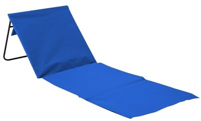THINIA HOME - Esterilla Plegable de Playa Acolchada con Respaldo, Acero y Tela Oxford, Impermeable, Secado Rápido, Diseño Portátil, Bolsillo Trasero, Asa de Transporte