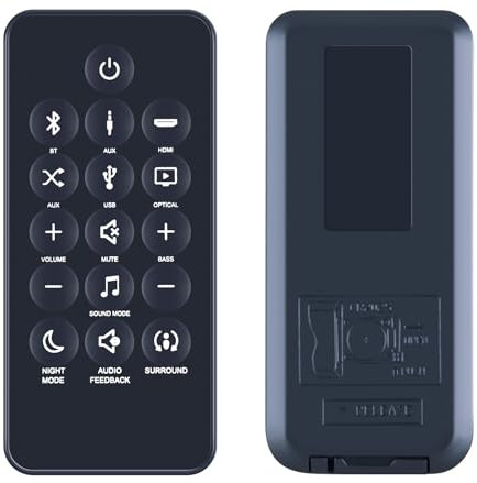 TCNOUMT Replacement Remote Control Suitible for JBL Bar Studio 2.0 Remote Control All-In-One Soundbar JBLBARSBLKAM, BT-0520 Remote Control BT0520
