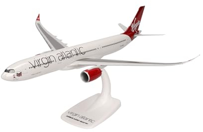herpa modello di aereo Virgin Atlantic Airbus A330-900neo in scala 1:200 - Snap-Fit, pezzo da collezione, miniatura deco, statuetta con supporto in plastica
