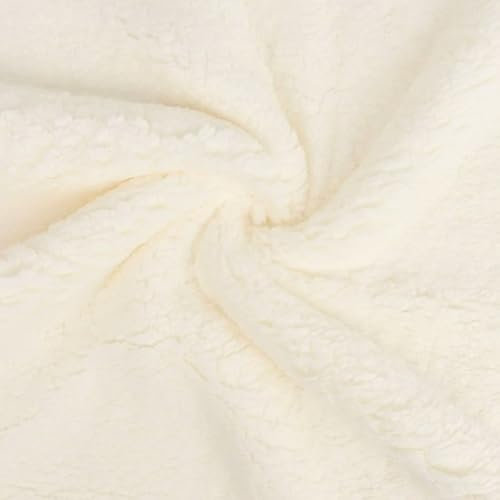 Öko-Tex® Kunstpelz Sherpa Teddy Ecru – Meterware – Breite 160 cm 230 g/m²