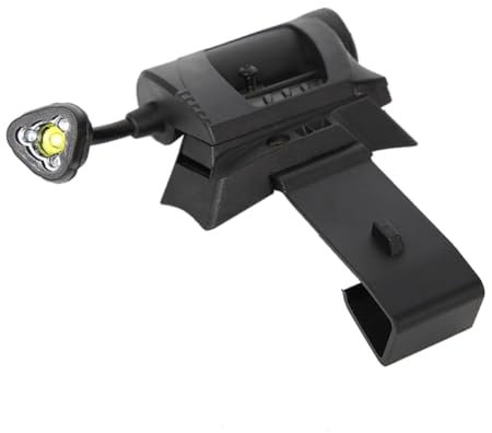 Kznifmk Taktische -Helmlampe, LED-Helmtaschenlampe, Aufladbare Helmlampen, Energiesparende, Taschenlampe, 3, Schwarz
