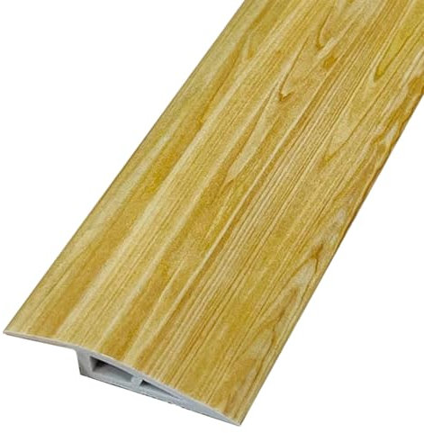 LXYDJPW Bodenübergangsstreifen aus PVC mit Holzmaserung, 1 m Selbstklebender Boden-/Türtrennstreifen, Spaltabdeckung für Laminatböden zur Reduzierung von Schwellendurchgängen