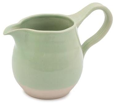 Jamie Oliver Big Love Joy Jug, Green Speckled Stoneware Jug with Pinched Spout, Handle, Transparent Glaze, for Gravies and Sauces, Decoration, Dishwasher, Microwave, Oven-Safe, 650ML