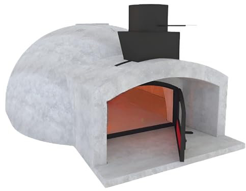 FORTUNATO Forno Legna Tradizionale Cottura Diretta Diametro Cm 110 Super Capienza 6/8 Pizze Refrattario Allumina Cemento Fuso