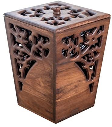 HomeJoySet Papelera De Madera For Baños, Aseos Y Oficinas En Casa - 23 X 30 Cm, Color B - Papelera, Contenedor De Residuos