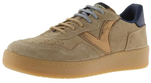 victoria Low-Top Madrid Spaltleder & Metallic-Teile & Karamellsohle 1258274 für Damen