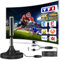 Antenne TV IntéRieur Puissante, Nouveau pour 2025 Antenne TNT IntéRieur Puissante, CâBle Coaxial De 5m, RéCeption Longue Distance 500km, 360 DegréS sans Angle Mort