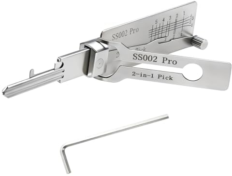 SS002 PRO Hauptschlüssel-decoder aus edelstahl,lishi 2-in-1 lock pick und Pick-Werkzeuge,Autoschlüssel-Leser,Lockpicking set Mehrzweck-Wartung,Reparatur-Kits,robuste Handwerkzeuge