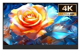 GLigeT Breites Gerät 15,6 Zoll 4K USB-C HDMI Ultraflacher Reisemonitor for Laptop Gaming Tragbarer Monitor