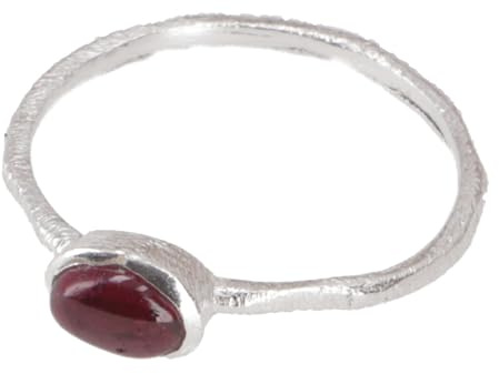 GURU SHOP Stapelring, Silberring, Halbedelstein Modell 4, Granat