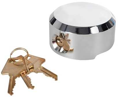 FROOBY Heavy Van Lock 73mm High Security Lock Round Shackleless Padlock, Heavy Duty Stainless Steel Round Concealed Padlock Storage Units Shutter Gate Van Warehouse Factory Weatherproof Chrome Plated