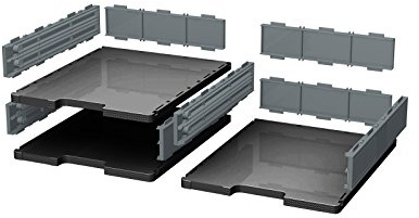 Exacompta 340714D Ablagesystem Modulodoc Normal Basiselement ideal zum selber organisieren mit vielen verschiedenen Möglichkeiten Blauer Engel zertifiziert schwarz/dunkelgrau