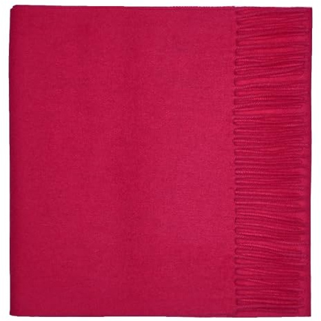 Lona Scott 100% Lambswool Scarf, Cerise