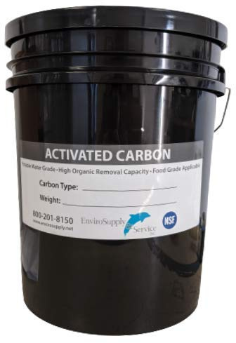 EnviroSupply Premium 4mm Pellet Virgin Bituminous Coal Activated Carbon Charcoal (for Air Purification, Odor Control, Vapor Phase Applications) - Bulk 20 lb. Bucket