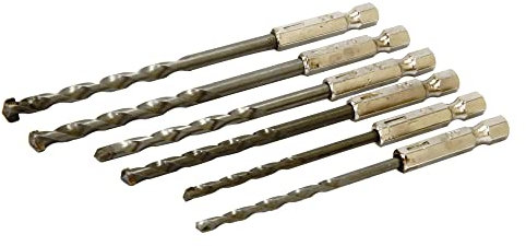 Rolson 48652 6 pc Hex Shank Masonry Drill Bit Set