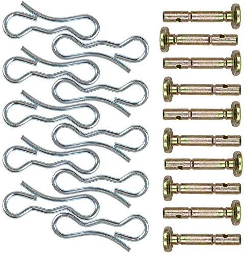 Cub Cadet Lot de 10 goupilles fendues et de cisaillement, Métal, Version Originale, Pièces de rechange pour tondeuse à gazon et souffleur neige