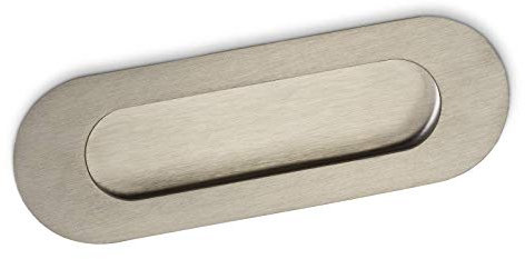 5 x Poignée à Encastrer EL-09 Acier Inox Brossé Poignée pour Portes Coulissantes Poignée Coquille Poignée de Tiroir