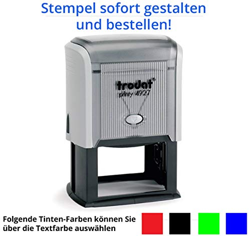 Stempel Trodat Printy 4927 (60x40 mm), für 11 Zeilen, in verschiedenen Farben, gleich Online gestalten!!! (grau)
