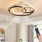 Deckenventilator Mit Beleuchtung und Fernbedienung, Unsichtbares Leise LED Deckenleuchte Moderne Dimmbar Deckenlampe Timing 50W mit Ventilator für Kinderzimmer Schlafzimmer Wohnzimmer Lampen 53CM