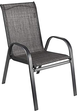 Gartensessel / Stapelstuhl Delphi Aluminium grau / silber meliert