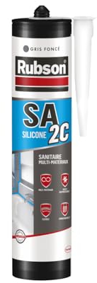 RUBSON Mastic SA2C Sanitaire Couleur Gris Foncé Tous supports Cart 280ml