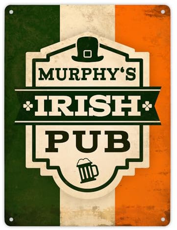 Metallschild XL mit Murphy's Irish Pub Motiv