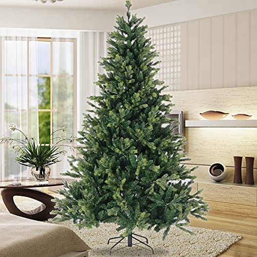 6.8FT Dekorationen Indoor Künstlicher Weihnachtsbaum,Premium Weihnachtsbaum Kiefer Baum,Mit Metallständer Auto-verbreiten Dick Christbaum Für Hotel Home-Grün 210cm(6.8ft)